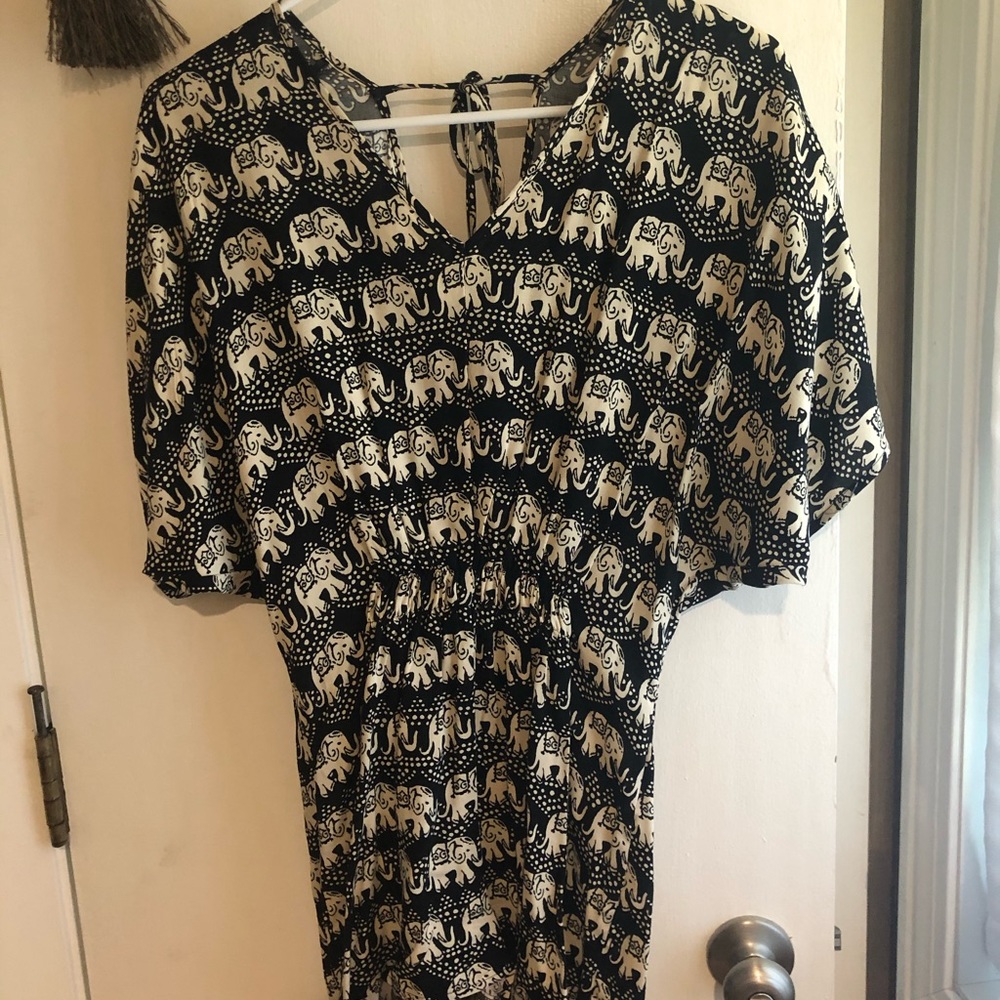 Forever 21 black elephant romper size S